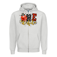 Dove Grey onederful wonderful ladybug Zipper Hoodie - LillyAllenDesigns