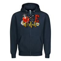 Navy onederful wonderful ladybug Zipper Hoodie - LillyAllenDesigns