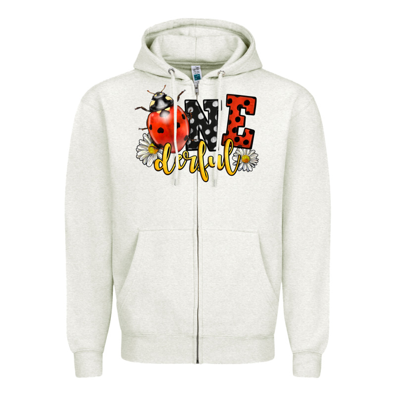 Onederful Wonderful Ladybug Zipper Hoodie by LillyAllenDesigns | Teevron