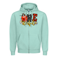 Seafoam onederful wonderful ladybug Zipper Hoodie - LillyAllenDesigns