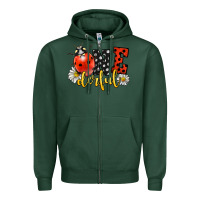 Sports Green onederful wonderful ladybug Zipper Hoodie - LillyAllenDesigns