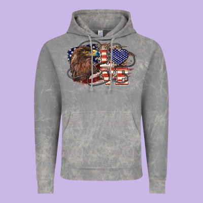 Love America Eagle 4th Of July Vintage Hoodie Designed By Howdyjamesfarm