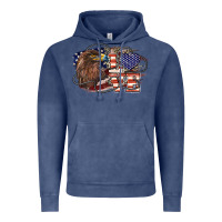 Vintage Denim Love America Eagle 4th of july Vintage Hoodie - HowdyJamesFarm