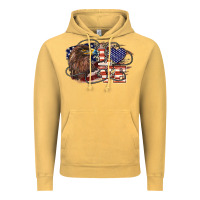 Vintage Mustard Love America Eagle 4th of july Vintage Hoodie - HowdyJamesFarm