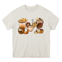 Cream Bakery Coffee Cups With Cookie Bbs Heavy Core Tee - BundleAndBundleShop