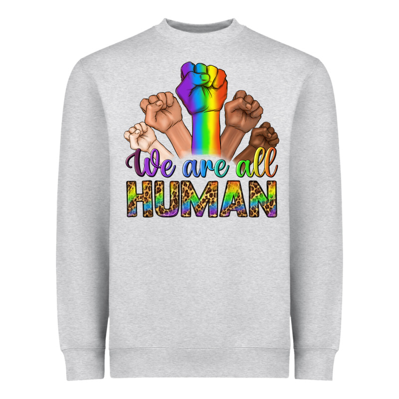 We Are All Human Heavyweight Sweatshirt by BundleAndBundleShop | Teevron
