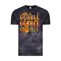 Cloud Black Gobble gobble turkey Thanksgiving Vintage Tee - NancyCooperArtShop