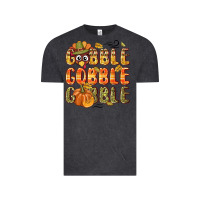 Vintage Black Gobble gobble turkey Thanksgiving Vintage Tee - NancyCooperArtShop