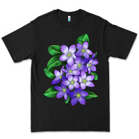 Black Mayflower Plant Illustrations Premium Tee - LillyAllenDesigns
