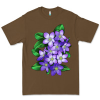 Cacao Mayflower Plant Illustrations Premium Tee - LillyAllenDesigns