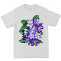 Dove Grey Mayflower Plant Illustrations Premium Tee - LillyAllenDesigns