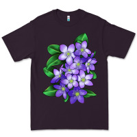 Plum Mayflower Plant Illustrations Premium Tee - LillyAllenDesigns