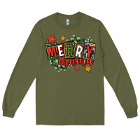 Army Green merry mama Long Sleeve Tee - CowGirlArtShop