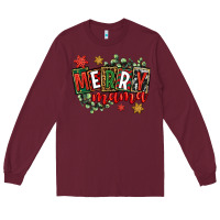 Burgundy merry mama Long Sleeve Tee - CowGirlArtShop