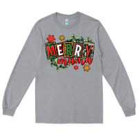 Heather Grey merry mama Long Sleeve Tee - CowGirlArtShop