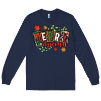 Navy merry mama Long Sleeve Tee - CowGirlArtShop