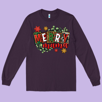 Merry Mama Long Sleeve Tee Designed By Cowgirlartshop