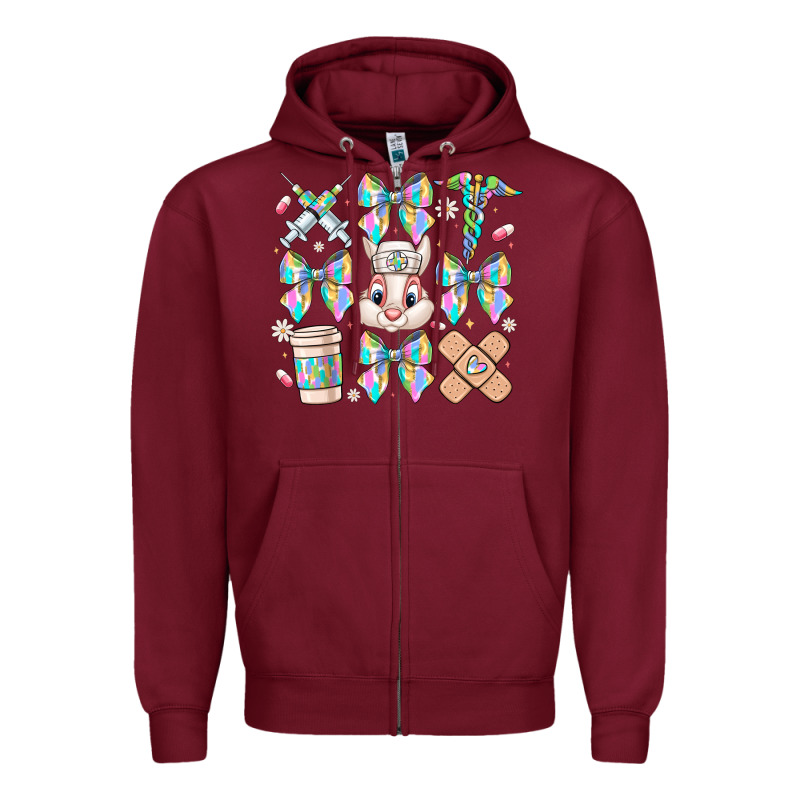 Easter Bow Zipper Hoodie by CowhideDigitalArt | Teevron