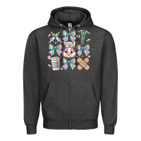 Charcoal Heather easter bow Zipper Hoodie - CowhideDigitalArt