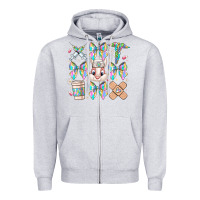 Heather Grey easter bow Zipper Hoodie - CowhideDigitalArt