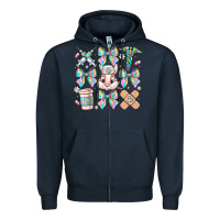 Navy easter bow Zipper Hoodie - CowhideDigitalArt