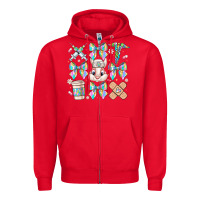 Red easter bow Zipper Hoodie - CowhideDigitalArt