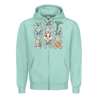 Seafoam easter bow Zipper Hoodie - CowhideDigitalArt