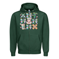 Sports Green easter bow Zipper Hoodie - CowhideDigitalArt