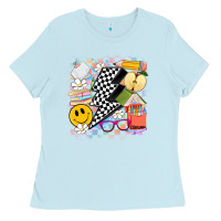 Baby Blue retro teacher Ladies Tee - Artiststas