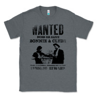 Charcoal Heather wanted bonnie and clyde, distressed Classic Tee - lanVoArt