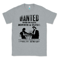 Heather Grey wanted bonnie and clyde, distressed Classic Tee - lanVoArt