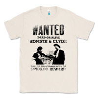 Natural wanted bonnie and clyde, distressed Classic Tee - lanVoArt