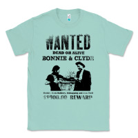 Seafoam wanted bonnie and clyde, distressed Classic Tee - lanVoArt