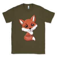 Army Green fox Classic Tee - texasbilliewilder