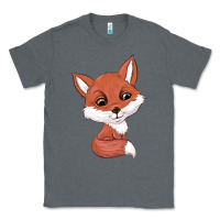 Charcoal Heather fox Classic Tee - texasbilliewilder