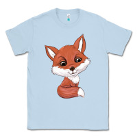 Dusty Blue fox Classic Tee - texasbilliewilder