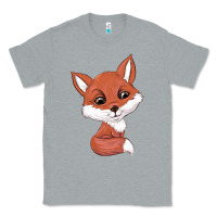Heather Grey fox Classic Tee - texasbilliewilder