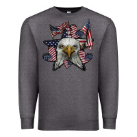 Charcoal Heather eagle star png Premium Sweatshirt - SublimationCraftShop
