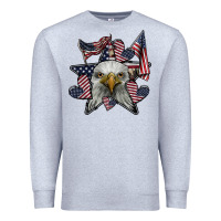 Heather Grey eagle star png Premium Sweatshirt - SublimationCraftShop
