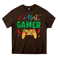 Chocolate Brown the best gamer Heavy Core Tee - JahusDesignShop