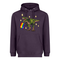 Plum lgbtq+  t rex Heavyweight Hoodie - Artiststas
