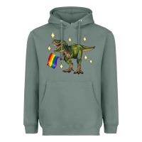 Sage lgbtq+  t rex Heavyweight Hoodie - Artiststas