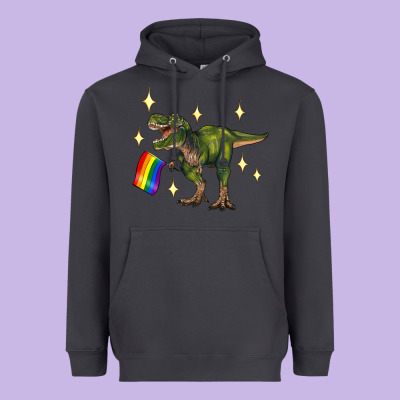 Lgbtq+  T Rex Heavyweight Hoodie Designed By Artiststas