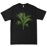 Black Botanical Majesty Palm Illustrations Premium Tee - LillyAllenDesigns