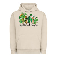Pigment French Oak st. patricks day registered nurse rn Urban Hoodie - BarkalooDesign