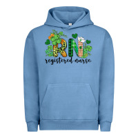 Pigment Pebble Blue st. patricks day registered nurse rn Urban Hoodie - BarkalooDesign