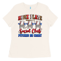 Bone home plate social club pitches be crazy Ladies Tee - Artiststas
