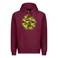 Burgundy camouflage patch Premium Hoodie - BundleAndBundleShop