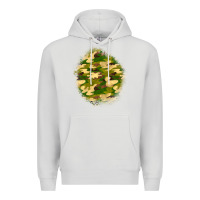 Dove Grey camouflage patch Premium Hoodie - BundleAndBundleShop