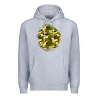 Heather Grey camouflage patch Premium Hoodie - BundleAndBundleShop